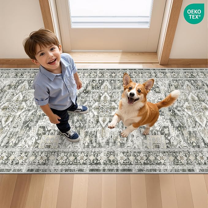 Hallway Runner Rug 2x12 Extra Long Washable Runner, Non Slip Runner - Image 9
