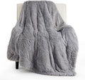 Bedsure GentleSoft Fuzzy Sherpa Faux Fur Twin Blanket Grey Cozy Gifts by Unknown