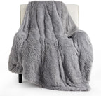 Bedsure GentleSoft Fuzzy Sherpa Faux Fur Twin Blanket Grey Cozy Gifts by Unknown