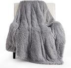 Bedsure GentleSoft Fluffy Grey Throw Blanket, Soft Sherpa Fleece Fuzzy Plush by Unknown