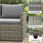 YITAHOME 9 Piece Patio Furniture Set, All-Weather Wicker Outdoor Sectional Sofa - Image 7