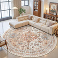 9ft Round Rug, Large Circle Rug by Zesthome
