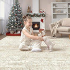 UERMEI Square Area Rugs : Washable 10x10 Neutral Modern Abstract Carpet - Image 7