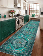 SERISSA 2'6"x14' Washable Non Slip Boho Runner Rug - Image 2