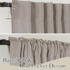 RYB HOME Sheer Curtains 102 inches, Extra Long Floor to Ceiling Curtains | Half - Image 2