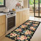 DUKINO 2x5 Washable Runner Rug, Floral Non Slip Rug - Image 3