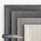 MIULEE Soft Corduroy Decorative Throw Pillow Covers Neutral Grey 20x20 | Set of - Image 4