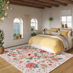 DUKINO 5x7 Area Rugs, Floral Washable Rug - Image 7