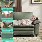 LINSY HOME 90" Modular Cloud Love Seat Sofa, Corduroy Soft Sectional Couch - Image 4