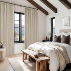 Extra Wide Oatmeal Beige Blackout Sliding Glass Door 108 Inch Curtains | Memory - Image 7