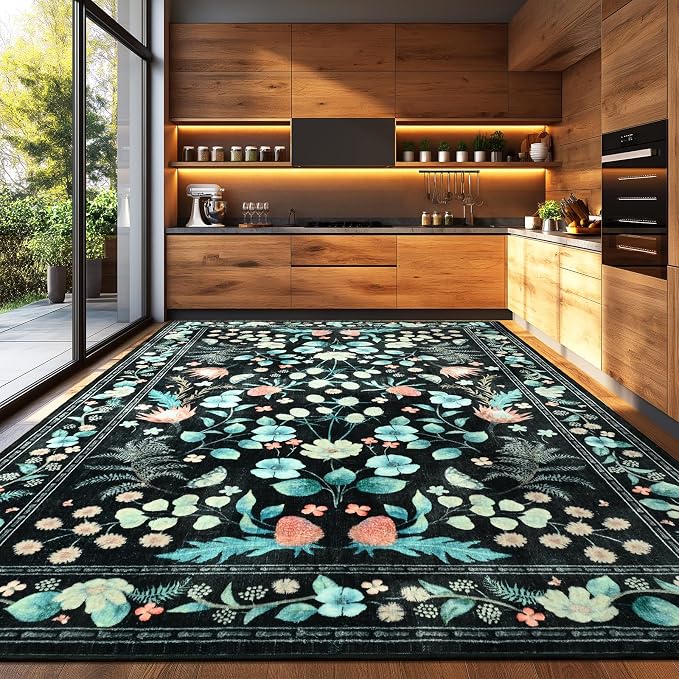 Area Rugs for Living Room, Washable 5x7 Vintage Rug for Bedroom, Non-Slip - Image 9