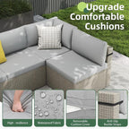 7-Piece Outdoor Sectional Sofa Set, Weather-Resistant Patio Furniture Set - Image 6