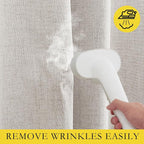 NICETOWN Brich Vintage Open Linen Weave Flax Thermal Curtains, 100% Blackout - Image 7