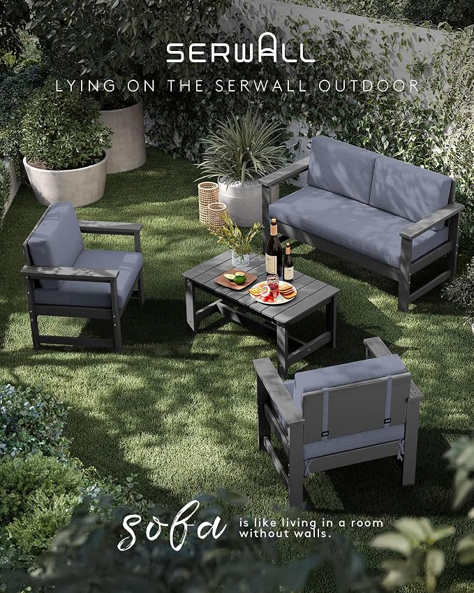 SERWALL 2 Pieces Single Cushioned Sofa Armchair - Image 7