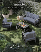 SERWALL 2 Pieces Single Cushioned Sofa Armchair - Image 7
