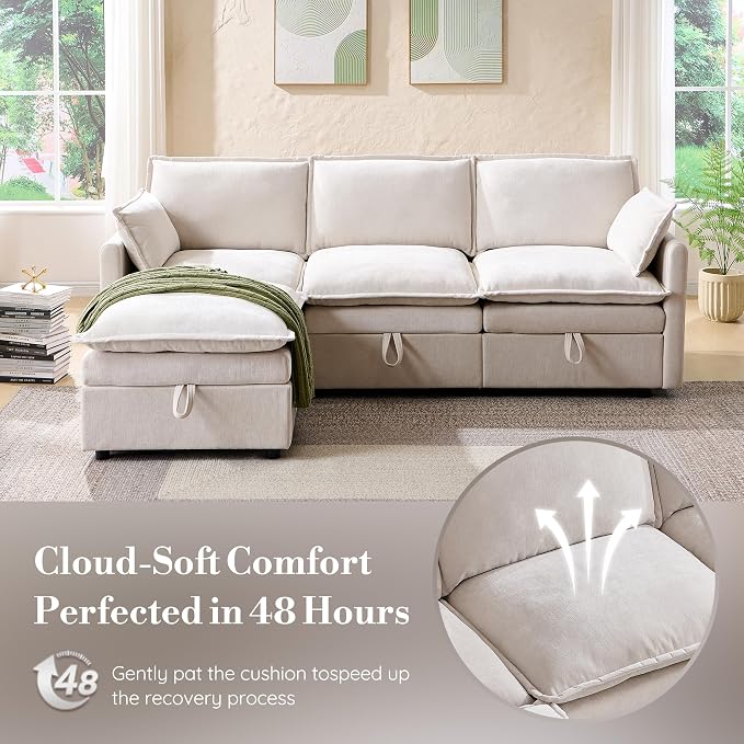 85.83" Modular Sectional Cloud Couches - Image 7