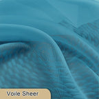 Turquoise Sheer Curtains 72 Inches Long 2 Panels, Light Filtering Voile Curtain - Image 8