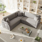Queen Size Sleeper Sofas Convertible Couches, L Shaped Sectional Couch - Image 2