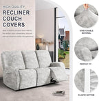 ANARACHON Leather Look Recliner Couch Cover, 8-Pieces Stretch Recliner Sofa - Image 3