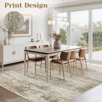 Washable Rug 5x7 Area Rugs for Living Room: Neutral Soft Rug Abstract Non Slip - Image 2