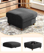 87" L shape Corduroy Couch, Sofa No Tool Assembly, Comfy Couches - Image 6