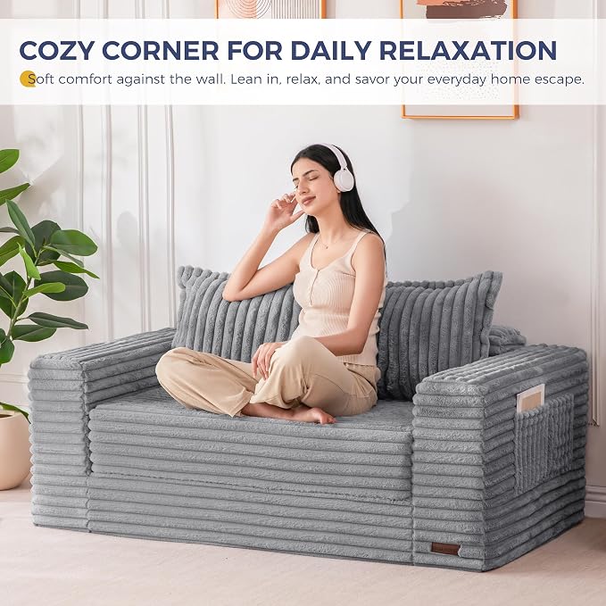 MAXYOYO Convertible Sofa Bed, 2 in 1 Folding Couch Bed - Image 3