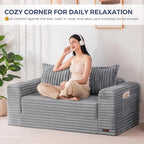 MAXYOYO Convertible Sofa Bed, 2 in 1 Folding Couch Bed - Image 3
