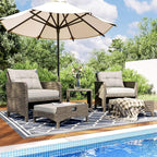 Pamapic Outdoor Furniture 5 Piece Patio Conversation Set, Wicker Rattan Patio - Image 2