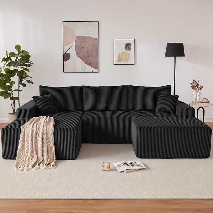 Weture 108” Modular Sectional Couches, Modern Modular U-Shape Sofa - Image 8