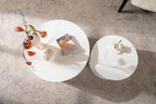 46.46'' White Round Coffee Table Set of 2 - Image 5