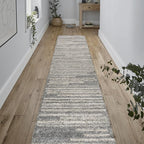 JONATHAN Y Khalil Modern Berber Stripe Gray/Cream Runner Rug, Contemporary - Image 4