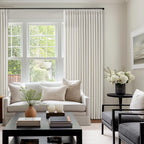 Natural Cream Semi Sheer Pinch Pleat Linen Back Tab Curtains 120 Inch Long | - Image 8