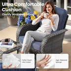 ovios 3-Piece Patio Furniture Set, Outdoor Wicker Sofa - Image 5