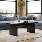 LITTLE TREE Farmhouse Coffee Table, 47 Inches Wooden Center Tables - Image 8