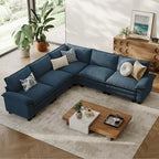 LINSY HOME Modular Sectional Sofa, 5-Seat Corduroy Modern Cloud Couch - Image 7