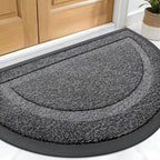 OLANLY Half Circle Front Door Mat Outside 33x21 All-Season Rubber Doormat | by OLANLY