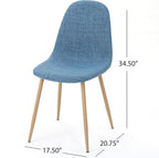 Christopher Knight Home Raina Mid-Century Modern Fabric Dining Chairs - Image 2