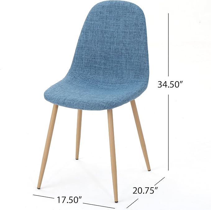 Christopher Knight Home Raina Mid-Century Modern Fabric Dining Chairs - Image 2