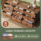 Huuger 9 Drawer Dresser, 55 Inch TV Stand - Image 4