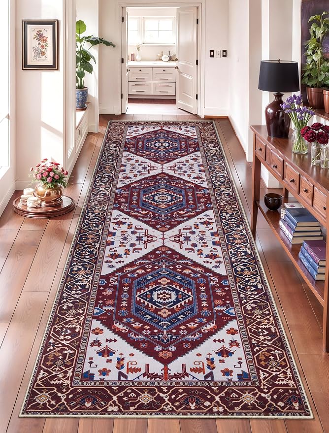 SERISSA 2'6"x8' Washable Non Slip Boho Runner Rug by SERISSAHomeDecorCollection