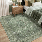 RELEANY Washable Area Rug, Water Repellent, Pet Friendly, Vintage Floral Boho - Image 3
