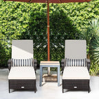 COSTWAY PE Rattan Chaise Lounge Chair, 6 Gear Adjustable Recliner - Image 2