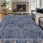 9x12 Washable Area Rugs for Living Room, Stain Resistant Vintage Rugs for - Image 2