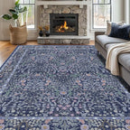 6x9 Washable Area Rugs for Living Room, Stain Resistant Vintage Rugs for Dining - Image 2