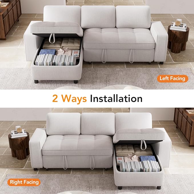 Vipbear 81" Sectional Sleeper Sofa - Image 8