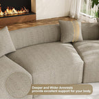 134" Oversized Sectional Sofa for Living Room, Modern Luxury Plush Chenille - Image 7