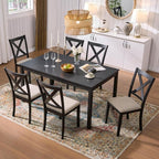 AMERLIFE 7-Piece Farmhouse Dining Table Set - Image 9
