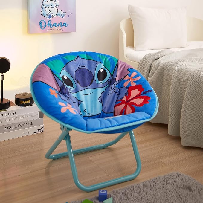 Disney Stitch 19” Frame Folding Toddler Saucer™ Chair - Image 2