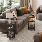 Small Round Side Table, 3-Tier End Table - Image 7