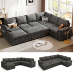 108 Inch Sectional Sleeper Sofa by Unknown